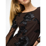 PIECES PIECES Dame Kjole PCOffia Dress Delicioso Black Satin Band