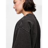 PIECES PIECES Dame Sweatshirt PCChilli Restudsalg Black Washed