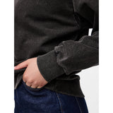 PIECES PIECES Dame Sweatshirt PCChilli Restudsalg Black Washed