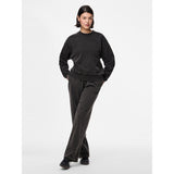 PIECES PIECES Dame Sweatshirt PCChilli Restudsalg Black Washed
