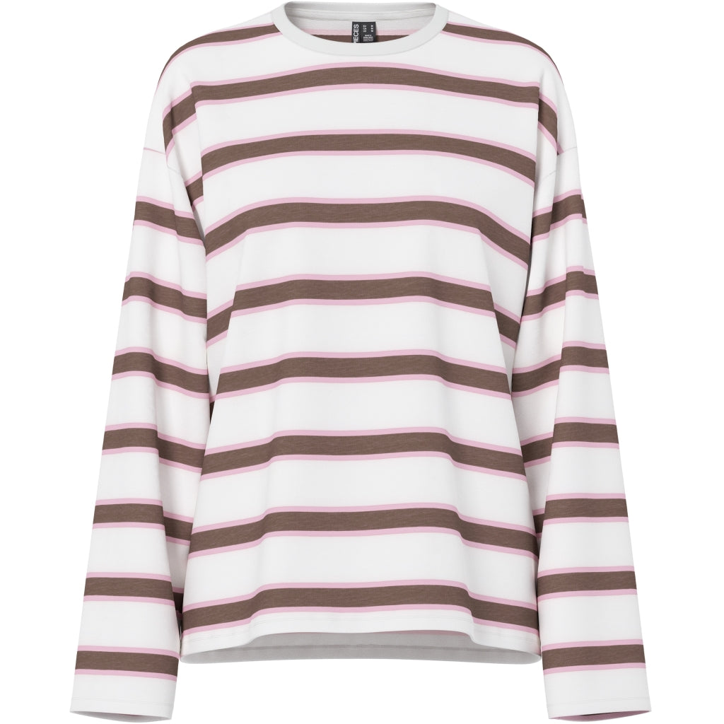 ONLY ONLMOSTER STRIPE SS O-NECK NOOS - T-shirt print - cloud dancer stripes/naval academy/crème