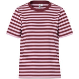 PIECES PIECES Dame T-Shirts PCRia T-shirt Tawny Port ROSEATE SPOONBILL