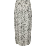 PIECES PIECES X DITTE ESTRUP X CILLE FJORD PCJESSICA SKIRT Restudsalg Bright White Snake Print