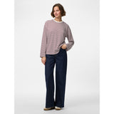 PIECES PIECES dame Bluse PCSADIE Blouse Cloud Dancer TAWNY PORT