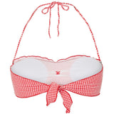 PIECES PIECES dame bikini PCKIA Swimwear Lychee Pattern SNOW WHITE CHECK