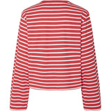 PIECES PIECES dame bluse PCFIONA Blouse High Risk Red Bright White