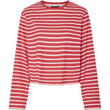 PIECES PIECES dame bluse PCFIONA Blouse High Risk Red Bright White