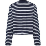 PIECES PIECES dame bluse PCFIONA Blouse Maritime Blue Bright White