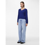 PIECES PIECES dame bluse PCNATALIE Knit Bellwether Blue