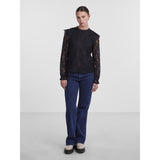 PIECES PIECES dame bluse PCOLLINE Restudsalg Black