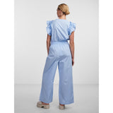 PIECES PIECES dame bukser PCJULLA Restudsalg Cornflower Blue WHITE