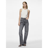 PIECES PIECES dame bukser PCSIFFI Restudsalg Grey Denim RHINESTONE