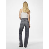 PIECES PIECES dame bukser PCSIFFI Restudsalg Grey Denim RHINESTONE