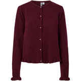 PIECES PIECES dame cardigan PCAMOS Cardigan Winetasting Melange