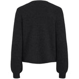 PIECES PIECES dame cardigan PCANNA Restudsalg Black Silver Glitter Bow