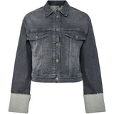 PIECES PIECES dame jakke PCPIL Jacket Grey Denim