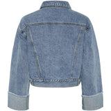 PIECES PIECES dame jakke PCSALLY Restudsalg Medium blue denim