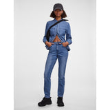 PIECES PIECES dame jeans PCLUNA Restudsalg Medium blue denim