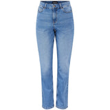 PIECES PIECES dame jeans PCLUNA Restudsalg Medium blue denim