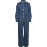PIECES PIECES dame jumpsuit PCADINA Restudsalg Medium blue denim