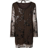 PIECES PIECES dame kjole PCEVITA Dress Wren Black sequins