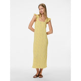 PIECES PIECES dame kjole PCFLORA Restudsalg Pale Banana Small flower