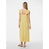 PIECES PIECES dame kjole PCFLORA Restudsalg Pale Banana Small flower