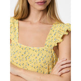 PIECES PIECES dame kjole PCFLORA Restudsalg Pale Banana Small flower