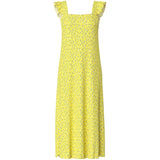 PIECES PIECES dame kjole PCFLORA Restudsalg Pale Banana Small flower