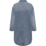 PIECES PIECES dame kjole PCRENE Restudsalg Medium blue denim