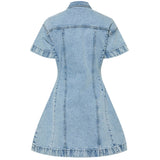 PIECES PIECES dame kjole PCSILKE Restudsalg Light Blue Denim