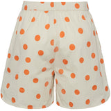 PIECES PIECES dame shorts PCADDI Restudsalg Cloud Cream FLAME ORANGE DOTS
