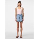 PIECES PIECES dame shorts PCFLORA Restudsalg Light Blue Denim