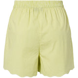 PIECES PIECES dame shorts PCGILIA Shorts Celery Green Embroidery edge