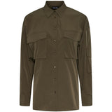 PIECES PIECES dame skjorte PCDRE Shirt Deep Lichen Green