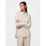 PIECES PIECES dame skjorte PCPIA Shirt Birch Stripes black