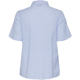 PIECES PIECES dame skjorte PCSALLY Restudsalg Hydrangea CLOUD DANCER