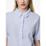 PIECES PIECES dame skjorte PCSALLY Restudsalg Hydrangea CLOUD DANCER