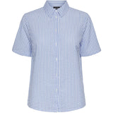 PIECES PIECES dame skjorte PCSALLY Restudsalg Hydrangea CLOUD DANCER