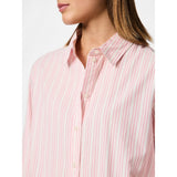 PIECES PIECES dame skjorte PCSULLE Restudsalg Cloud Dancer Stripes Pink Lemonade