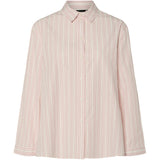 PIECES PIECES dame skjorte PCSULLE Restudsalg Cloud Dancer Stripes Pink Lemonade