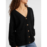PIECES PIECES dame strik PCJULIANA Restudsalg Black