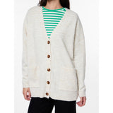 PIECES PIECES dame strik PCJULIANA Restudsalg Whitecap Gray