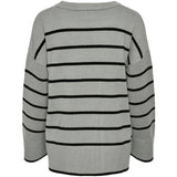 PIECES PIECES dame strik PCMATHILDE Restudsalg Medium Grey Melange BLACK