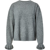 PIECES PIECES dame strik PCSALLY Knit Medium grey melange
