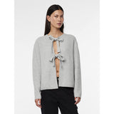 PIECES PIECES dame strik PCSILLY Restudsalg Light Grey Melange