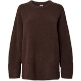 PIECES PIECES dame strik PCTINA Knit Hot Fudge Melange