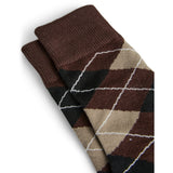 PIECES PIECES dame strømper PCALBA Socks Hot Fudge Greige/Black/Birch