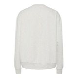 PIECES PIECES dame sweatshirt PCARINA Sweatshirt Light Grey Melange Green embroidery