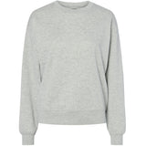 PIECES PIECES dame sweatshirt PCCHILLI Sweatshirt Light Grey Melange